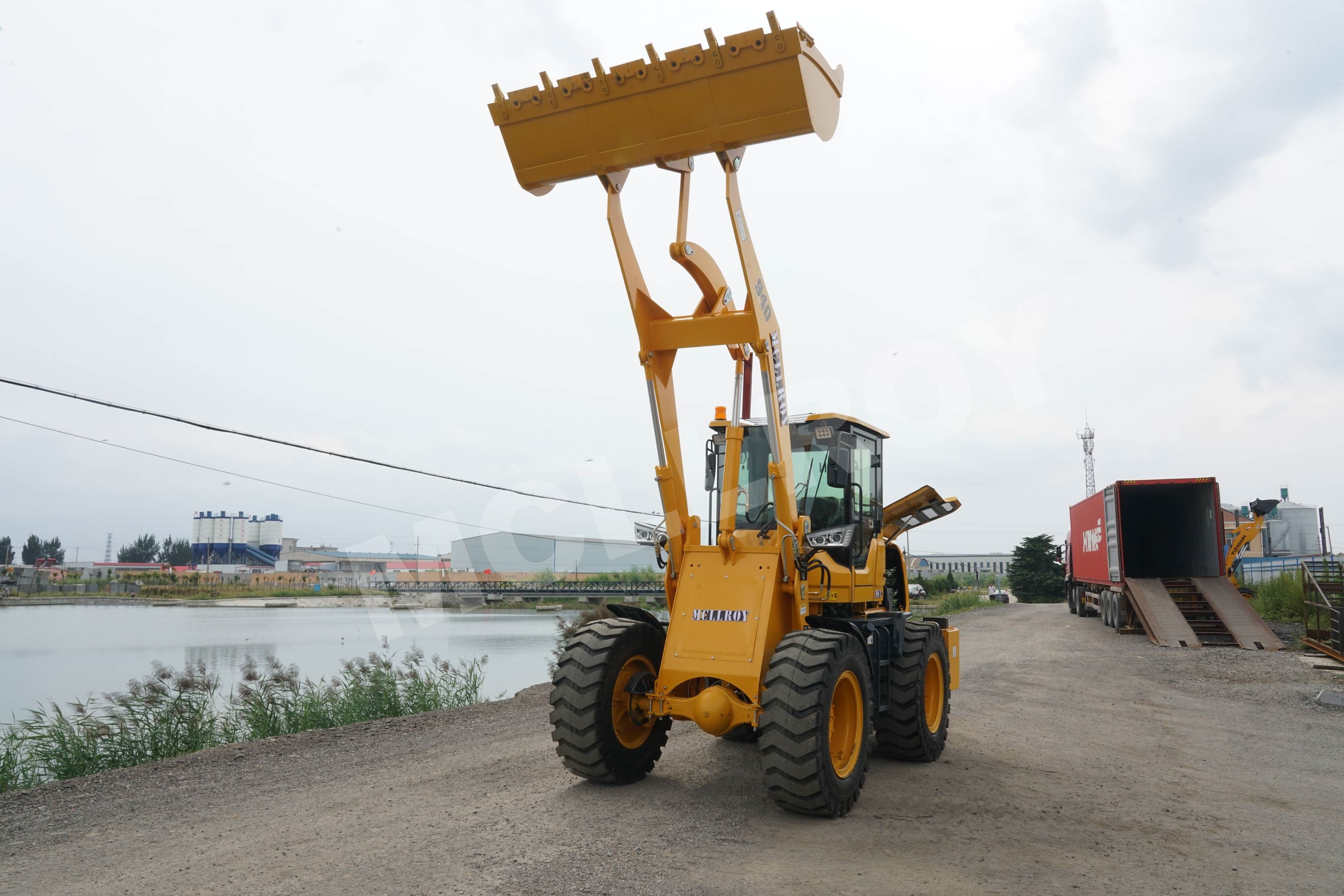 Front End 2.5 Ton Wheel Loader Air Brake Large Hub Axle In Construction