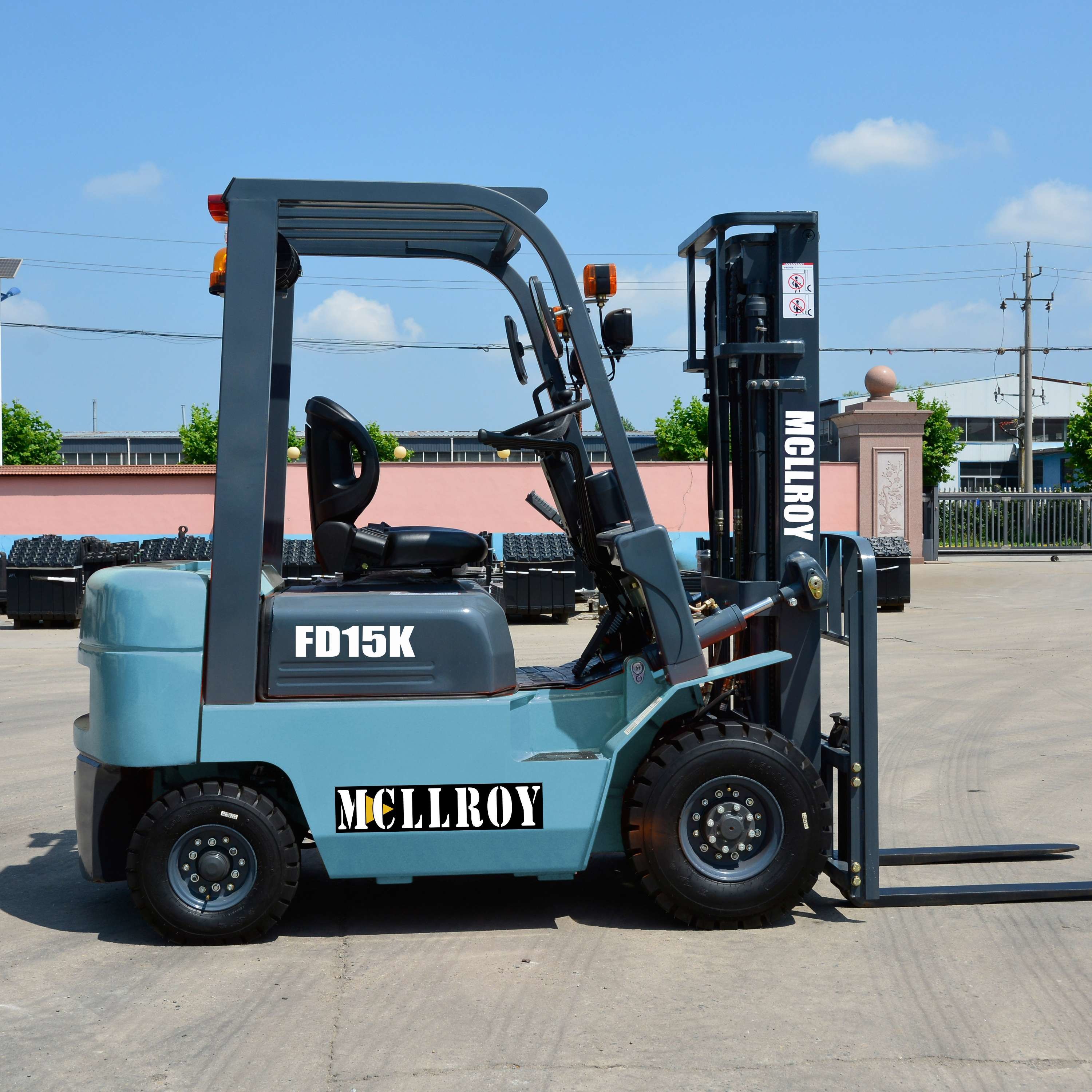 12V / 80Ah Battery Diesel Powered Forklift FD15 920mm Fork Size